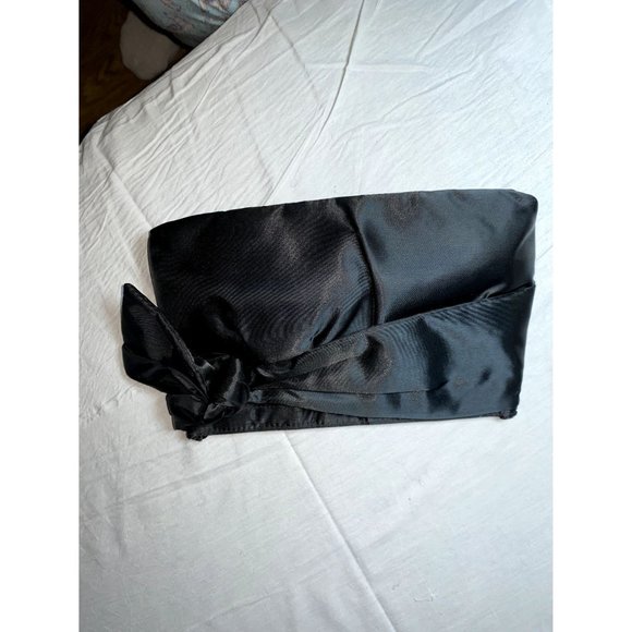 Pacific Connections Black Satin Formal Clutch with Oversized Bow/Mini Purse - Picture 8 of 8